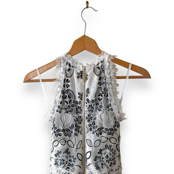 Bronx and Banco Santorini Maxi High Low Dress White Blue Extra Small 2 Women’s - Picture 10 of 11